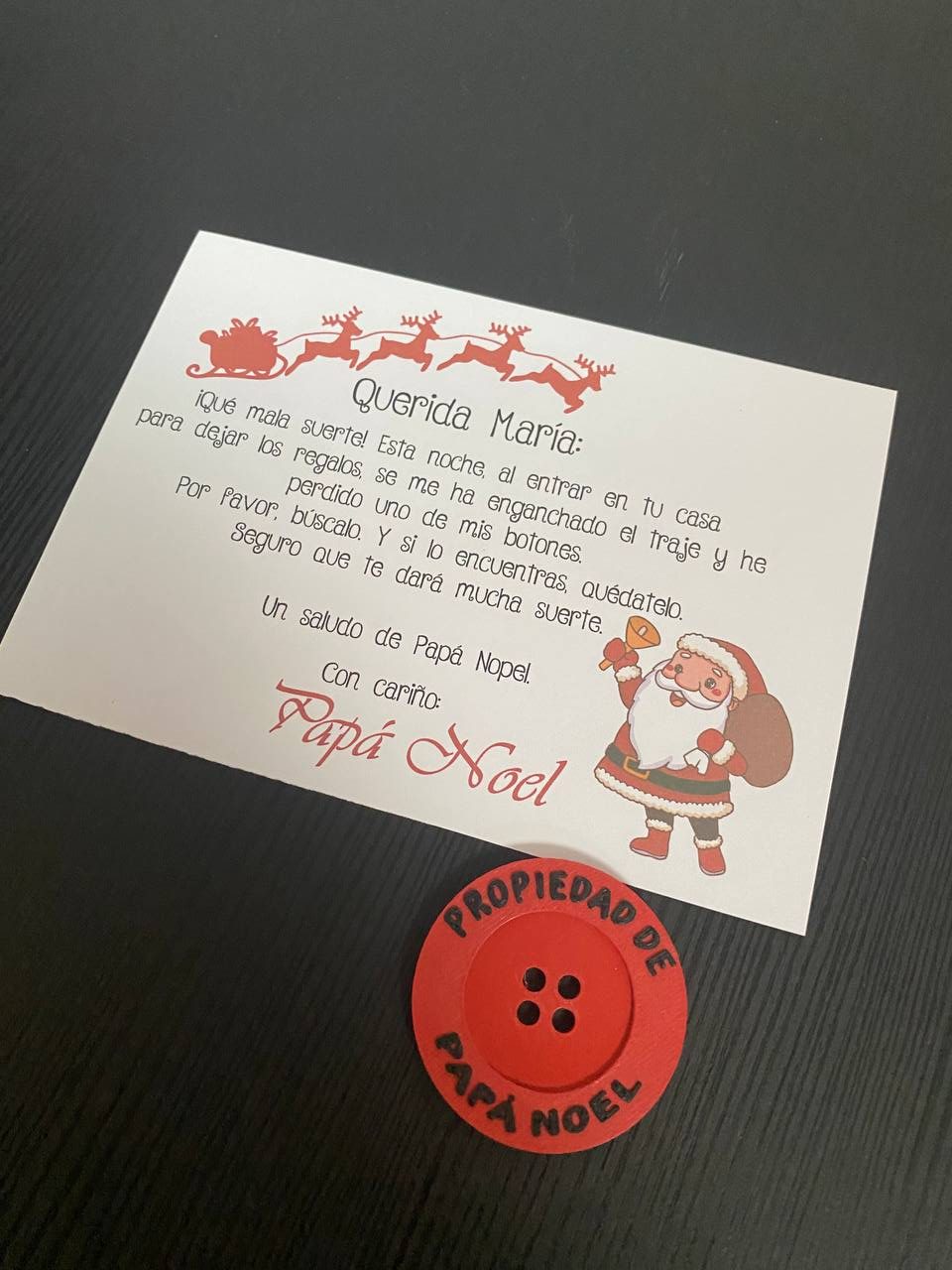Bouton perdu du Père Noël