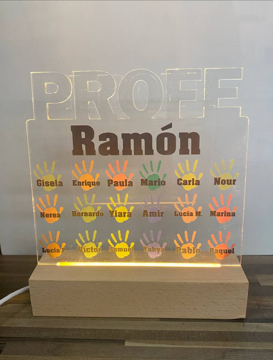 Lampe empreintes pour maître et maîtresse