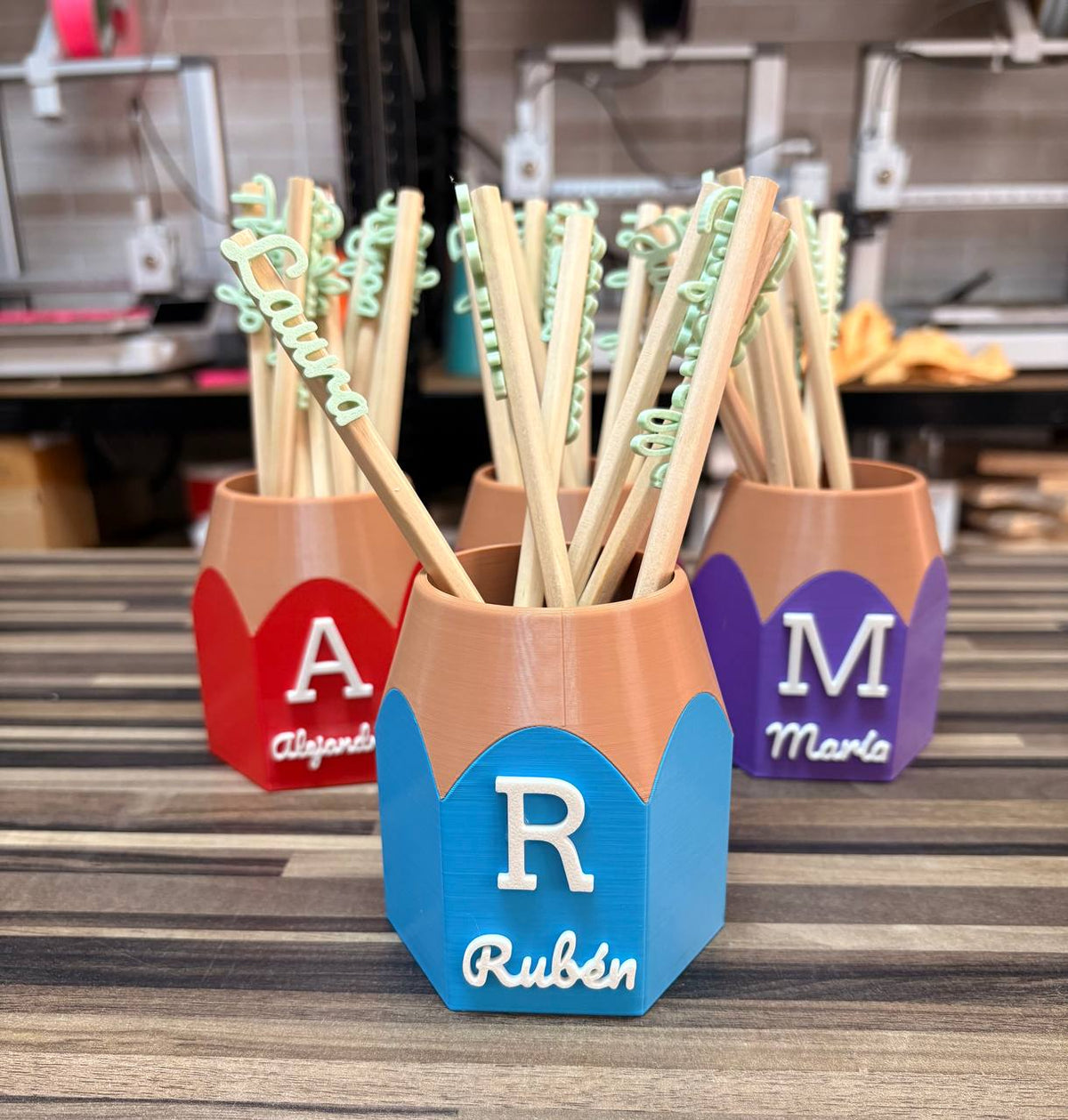 Pot à crayons personnalisé avec prénom – vue 5
