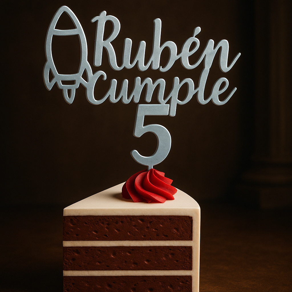 Cake topper personnalisé – vue 2