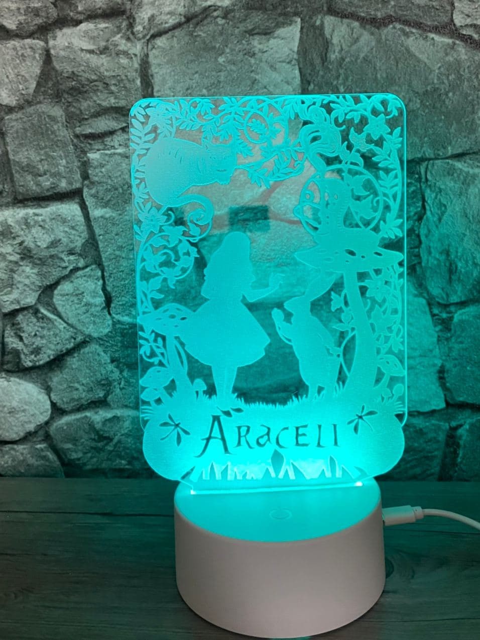 Lampe LED Alice au pays des merveilles