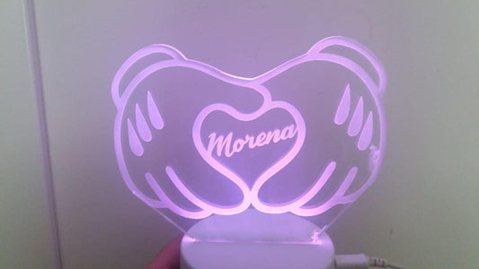 Lampe LED mains de Mickey Mouse