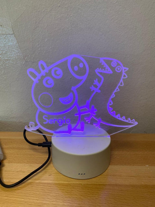 Lampe LED Peppa Pig et George