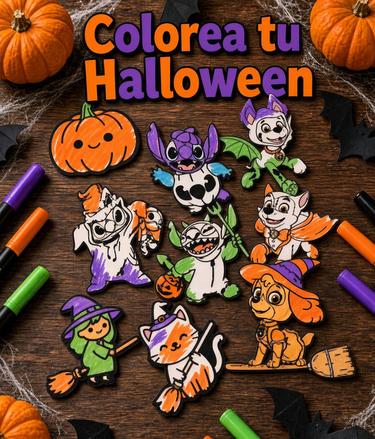 Pack de décorations d'Halloween à colorier – Figurines à peindre pour enfants