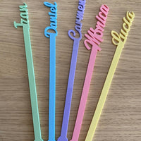 Agitateur à cocktail personnalisé couleurs pastel