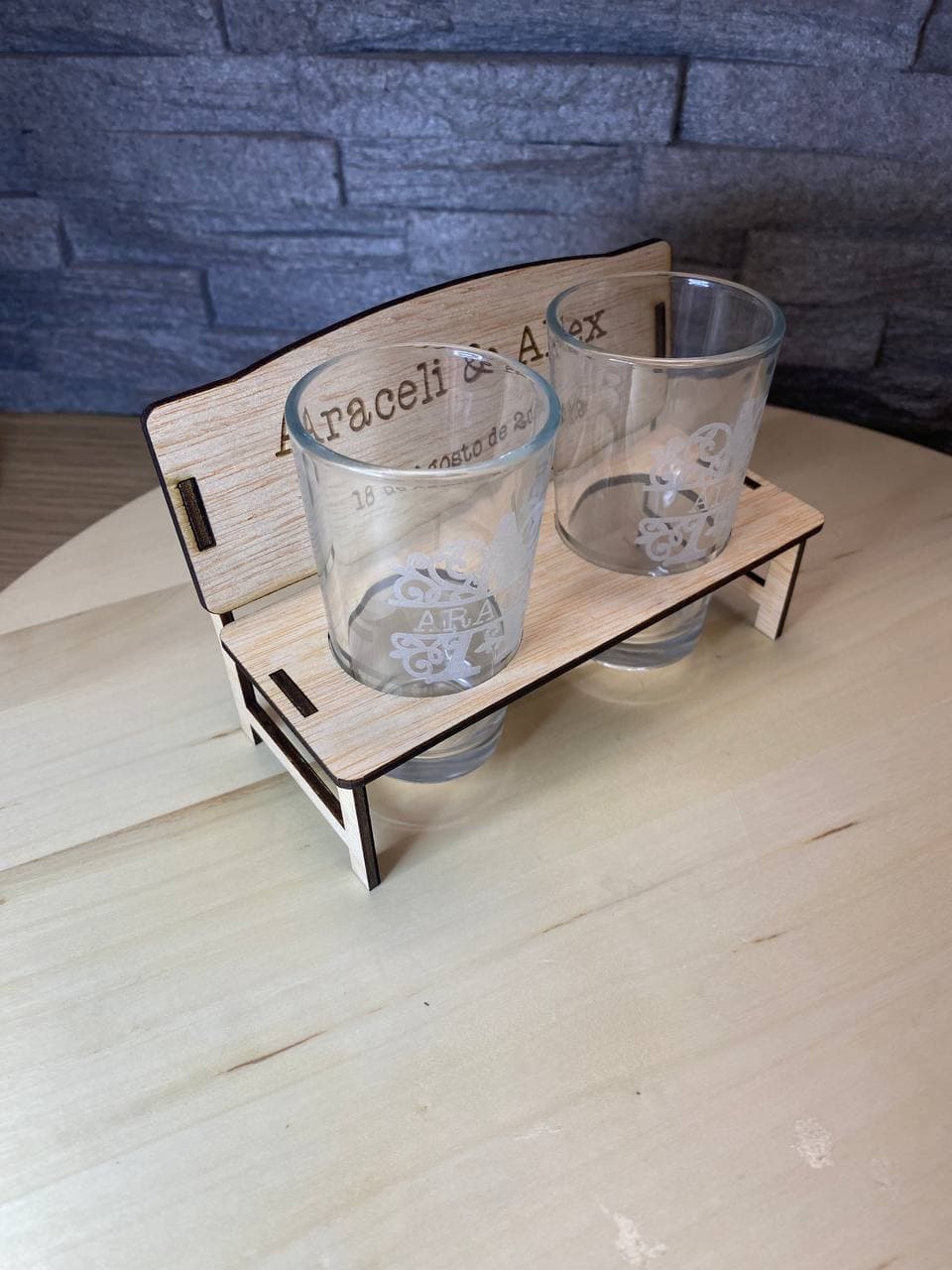 Banc à shots pour couples