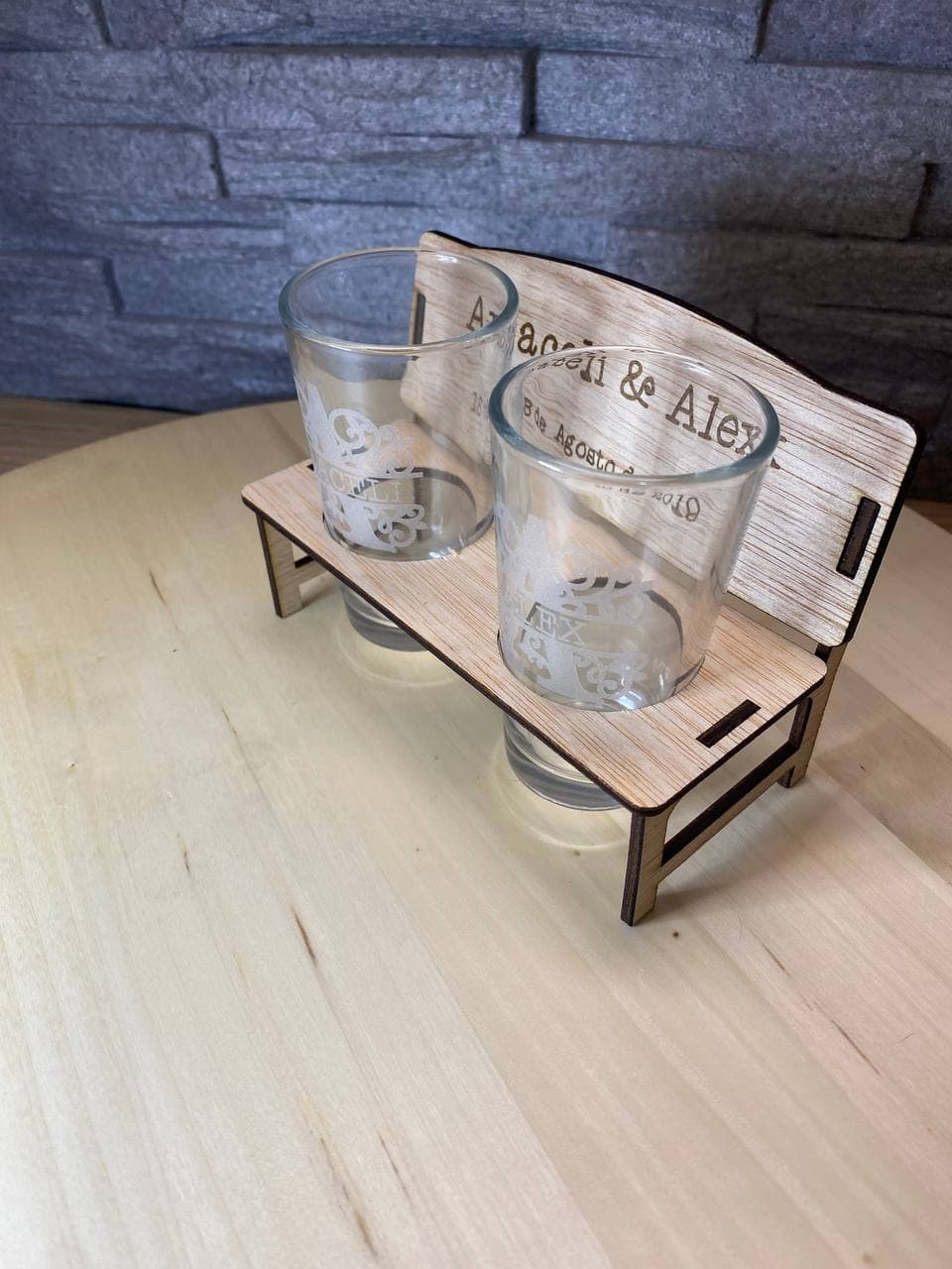 Banc à shots pour couples – vue 4