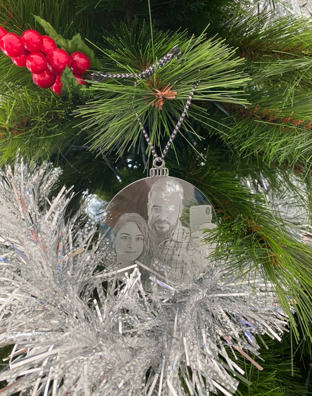 Boule de Noël avec photo – vue 3