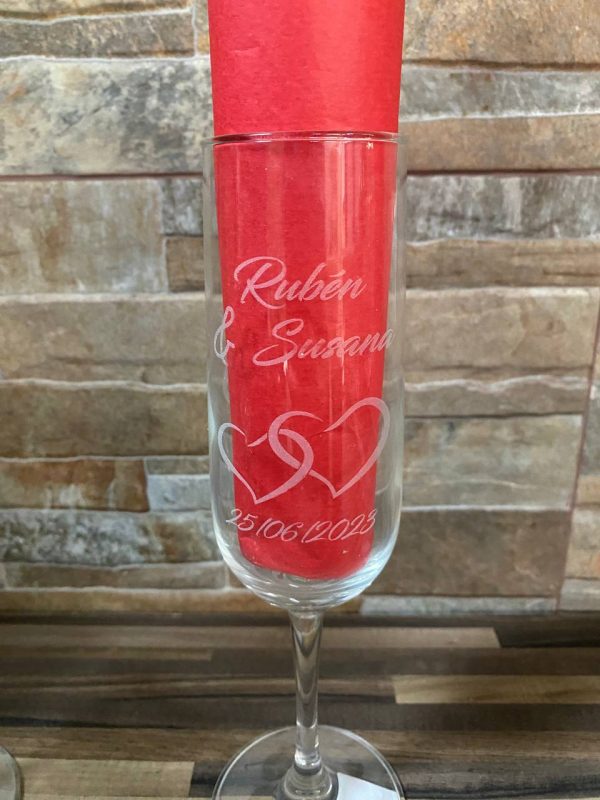 Flûtes à Champagne Personnalisées — Pack Cadeau Mariage