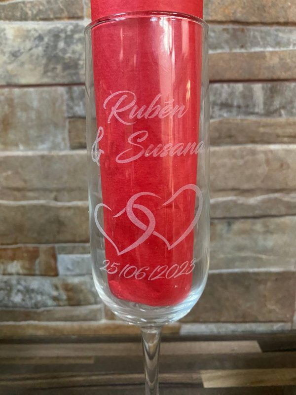 Flûtes à Champagne Personnalisées — Pack Cadeau Mariage