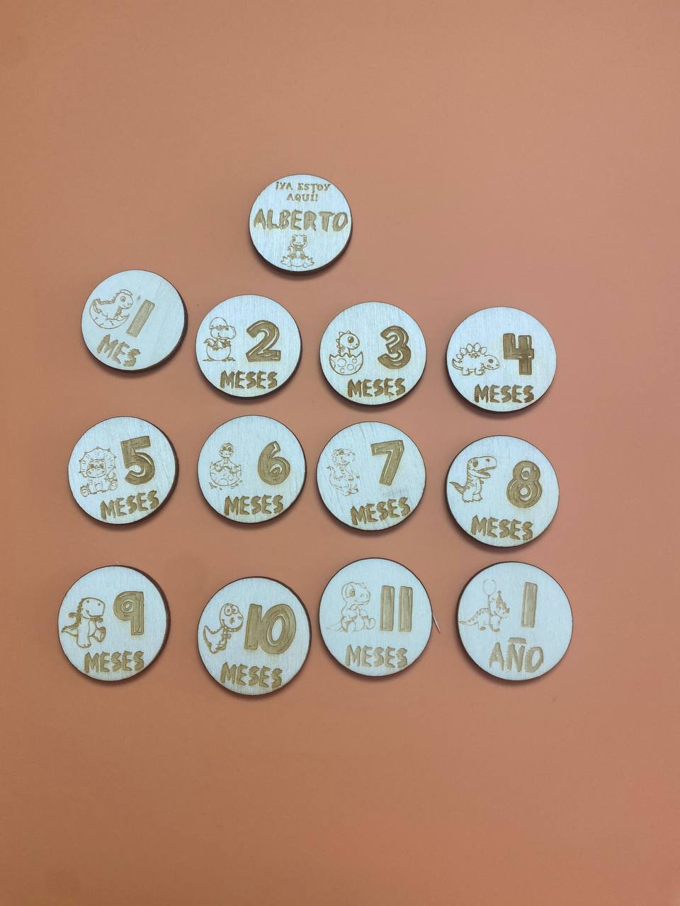 Cartes étapes bébé dinosaure gravées – vue 5
