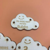 Cartes étapes bébé nuages pour nouveau-né – vue 3
