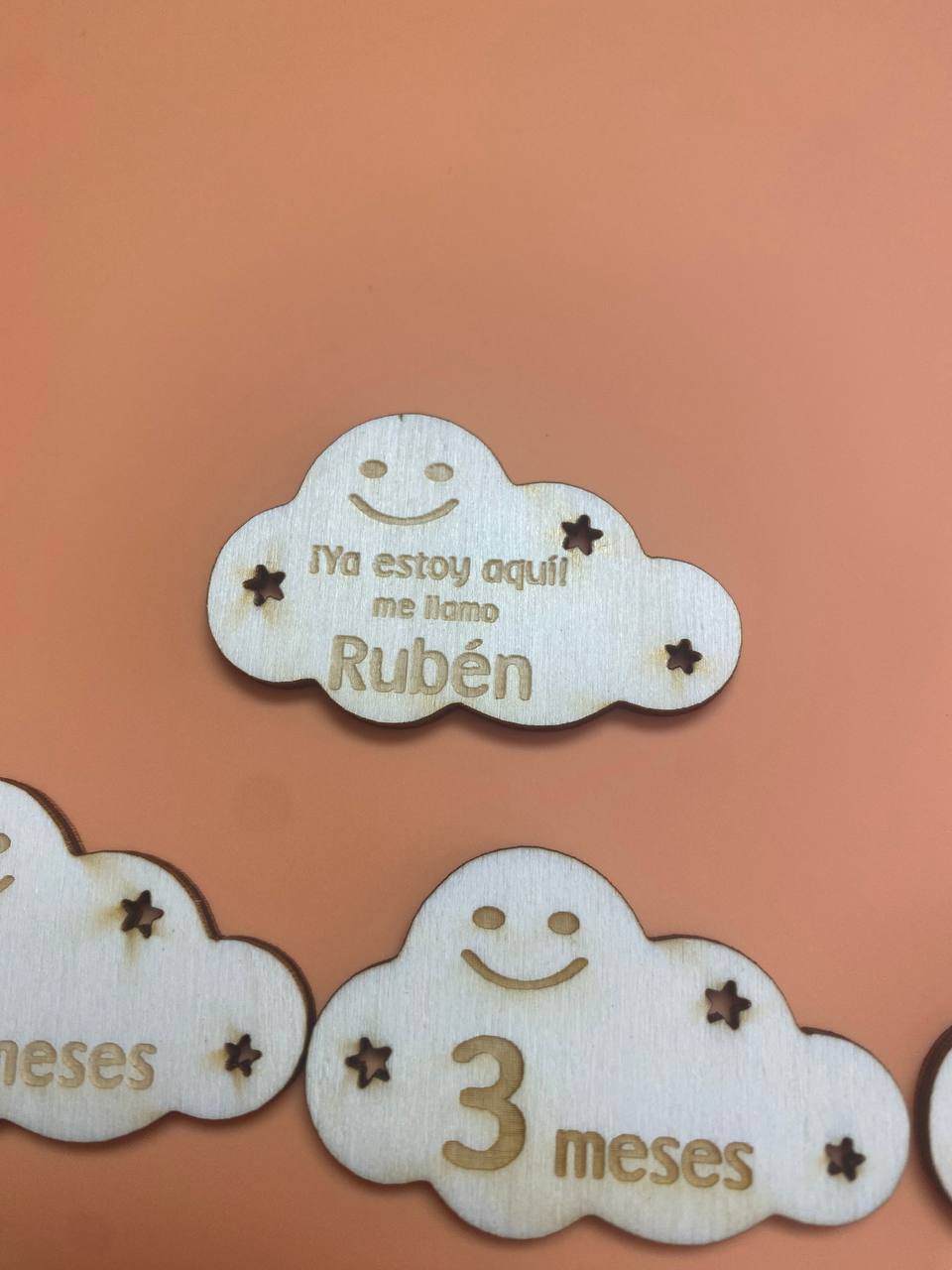 Cartes étapes bébé nuages pour nouveau-né – vue 3