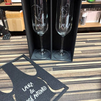 Flûtes à Champagne Personnalisées — Pack Cadeau Mariage