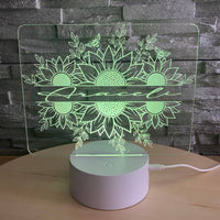 Lampe tournesols avec prénom