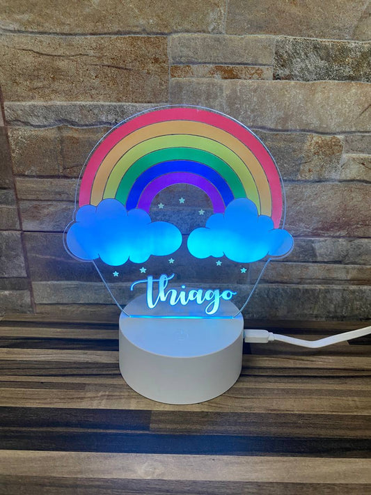 Lampe en couleur arc-en-ciel