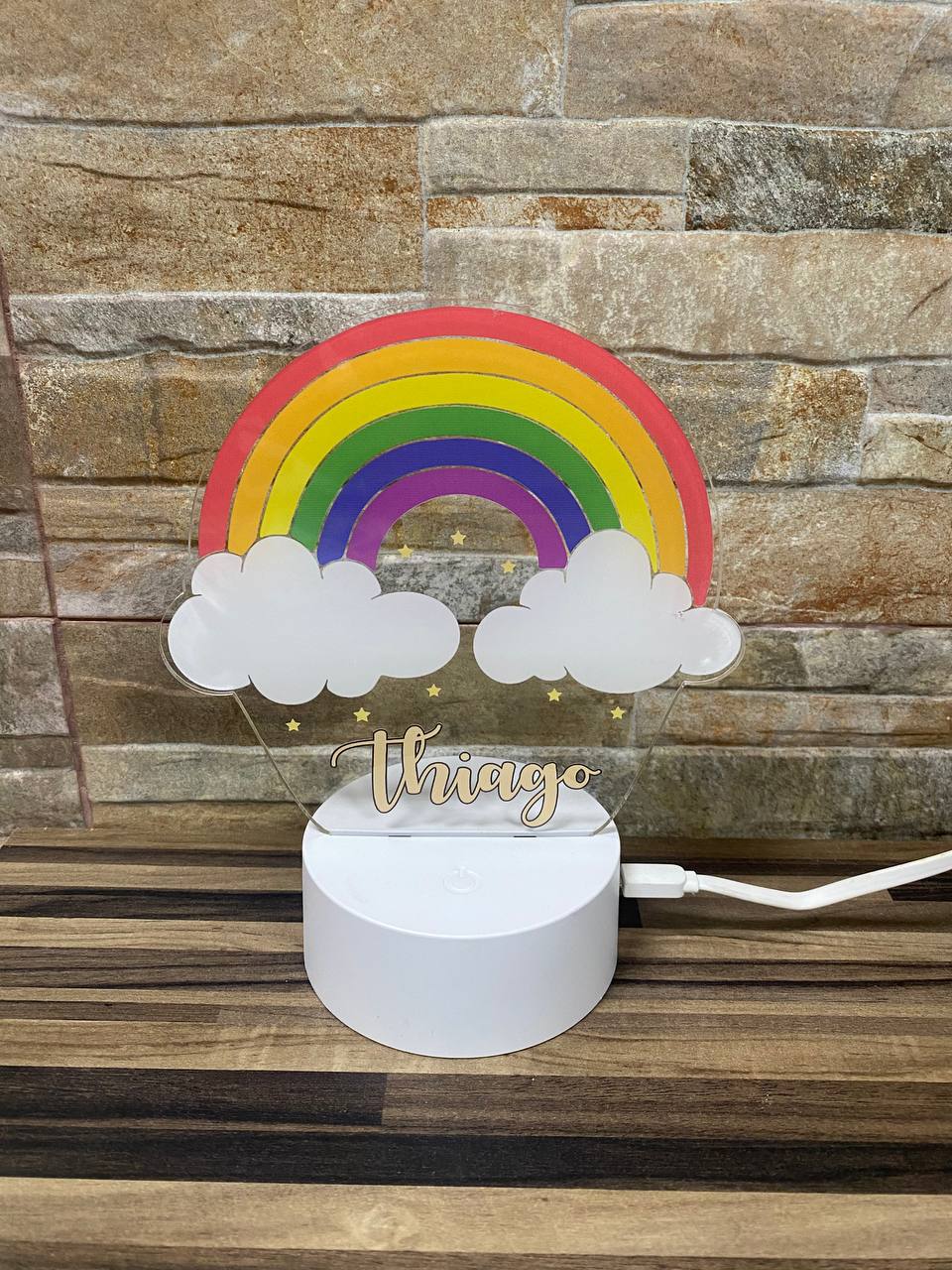 Lampe en couleur arc-en-ciel