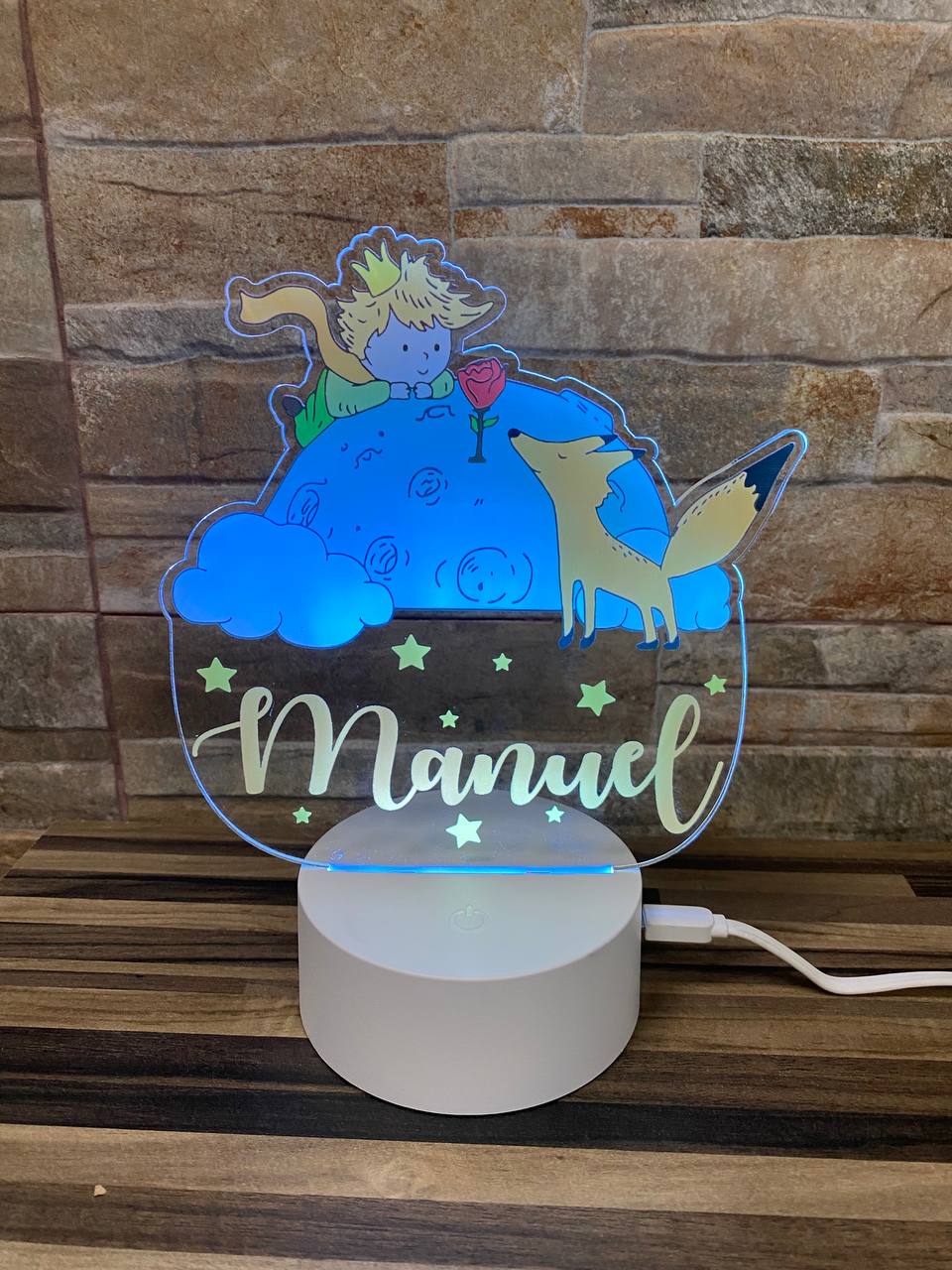 Lampe en couleur Le Petit Prince – vue 2