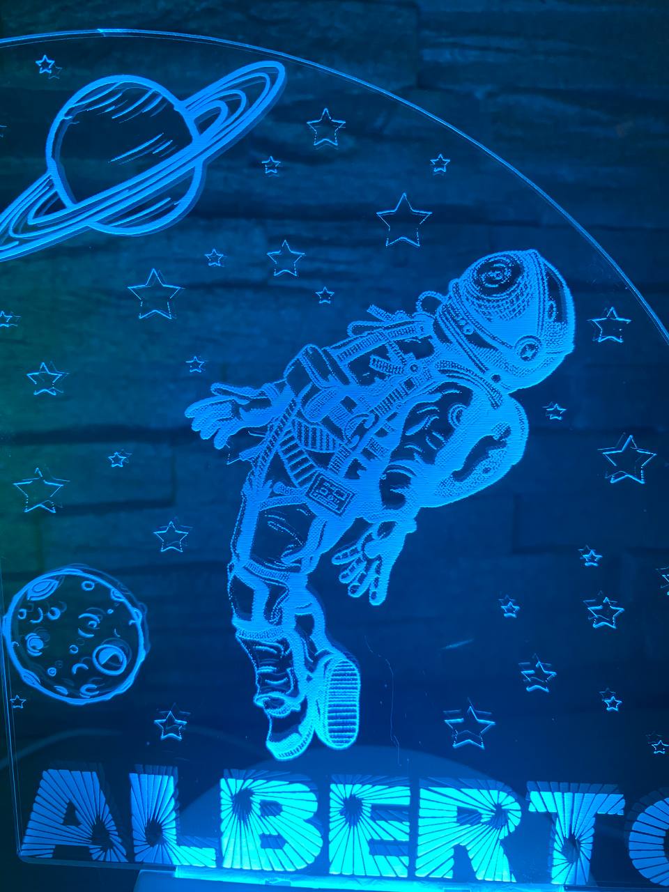 Lampe espace avec fusée ou astronaute – vue 4