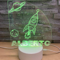 Lampe espace avec fusée ou astronaute – vue 2