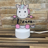 Lampe en couleur licorne