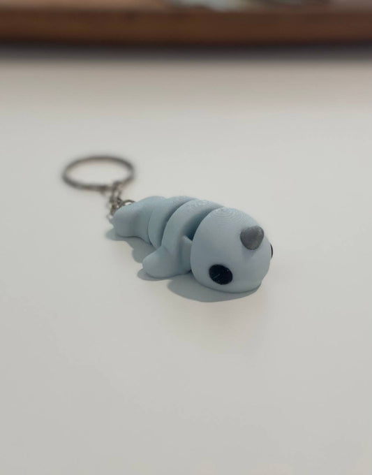 Porte-clés narval, la licorne des mers