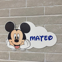 Nuage en couleur Mickey avec prénom