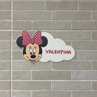 Nuage en couleur Minnie avec prénom