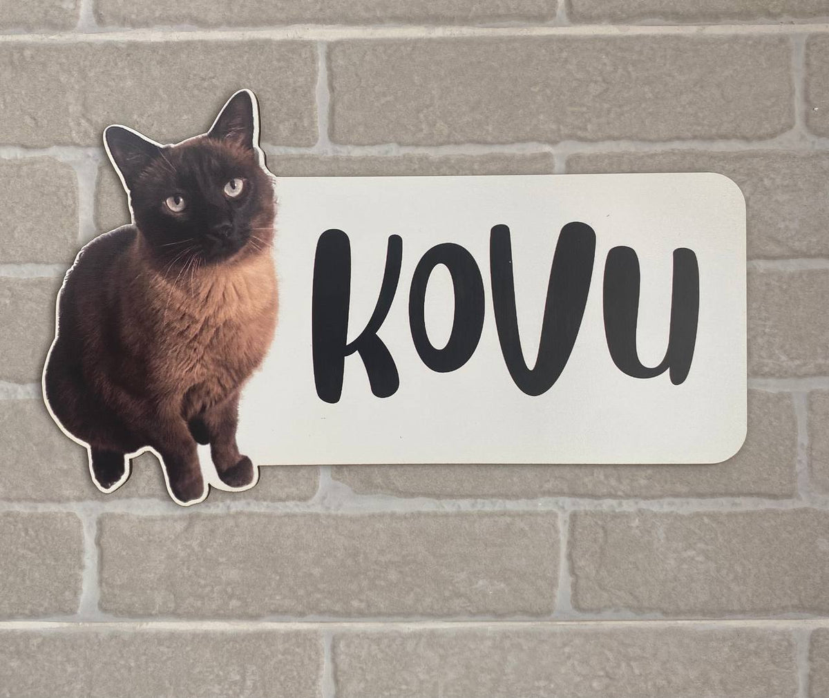 Plaque avec photo et nom de votre animal