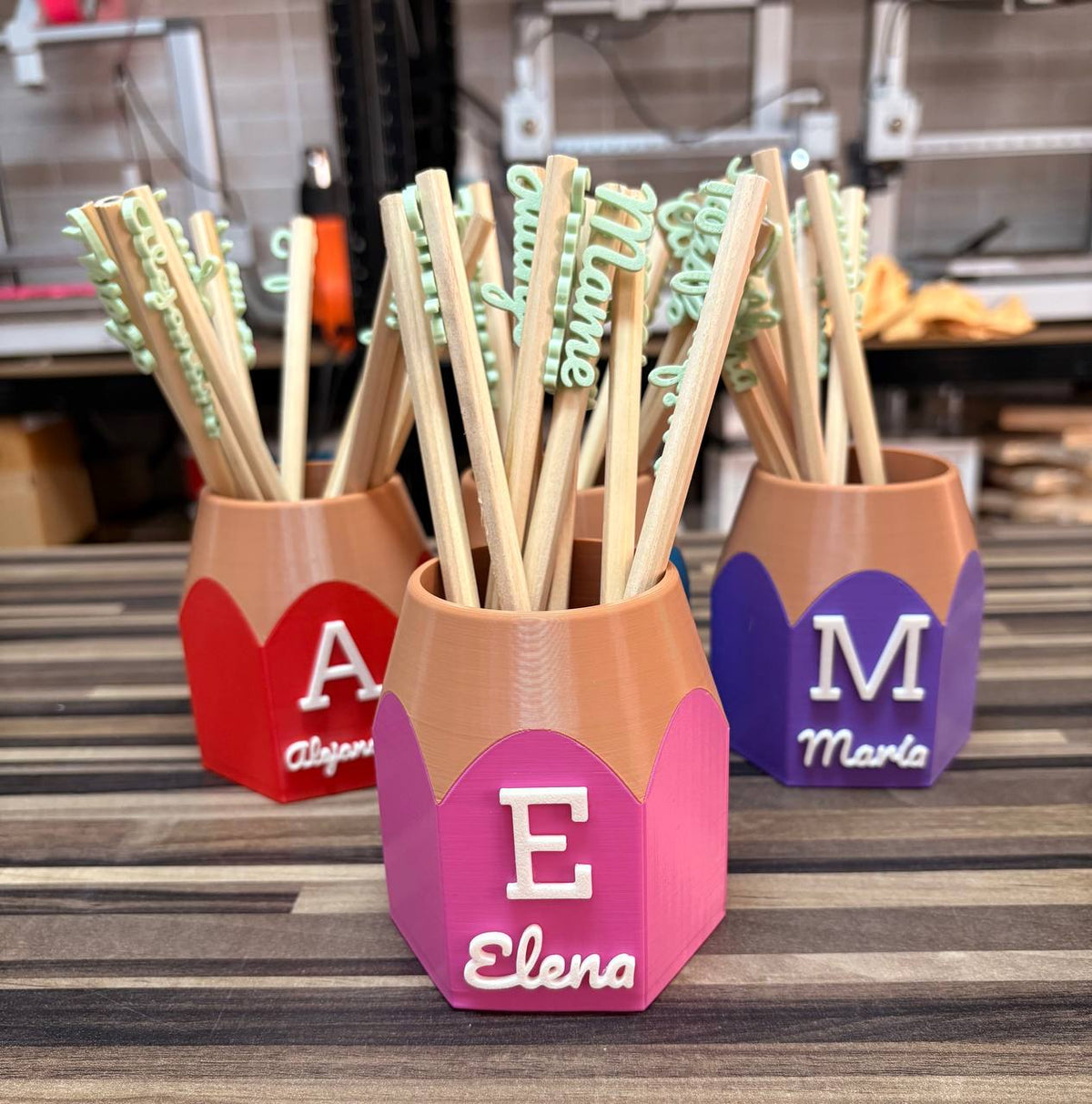 Pot à crayons personnalisé avec prénom – vue 4