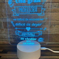 Lampe « Un super professeur » – vue 2