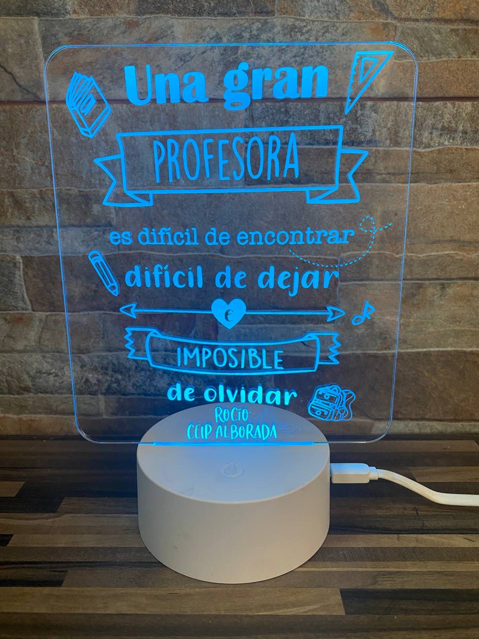 Lampe « Un super professeur » – vue 2