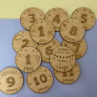 Cartes étapes bébé gravées