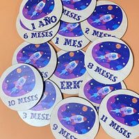 Cartes étapes bébé thème espace