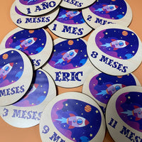 Cartes étapes bébé thème espace – vue 2