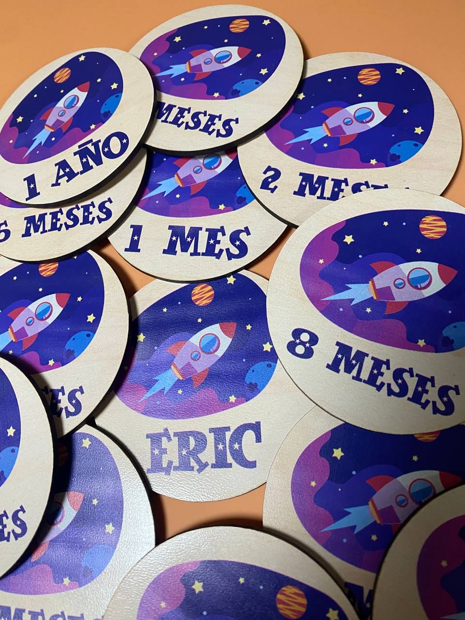 Cartes étapes bébé thème espace – vue 3