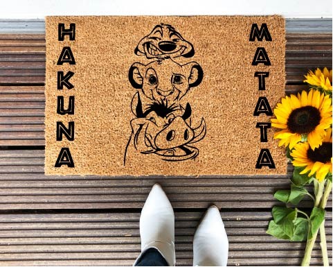 Paillasson Hakuna Matata Simba, Timon et Pumbaa
