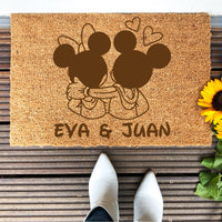 Paillasson Mickey et Minnie Disney