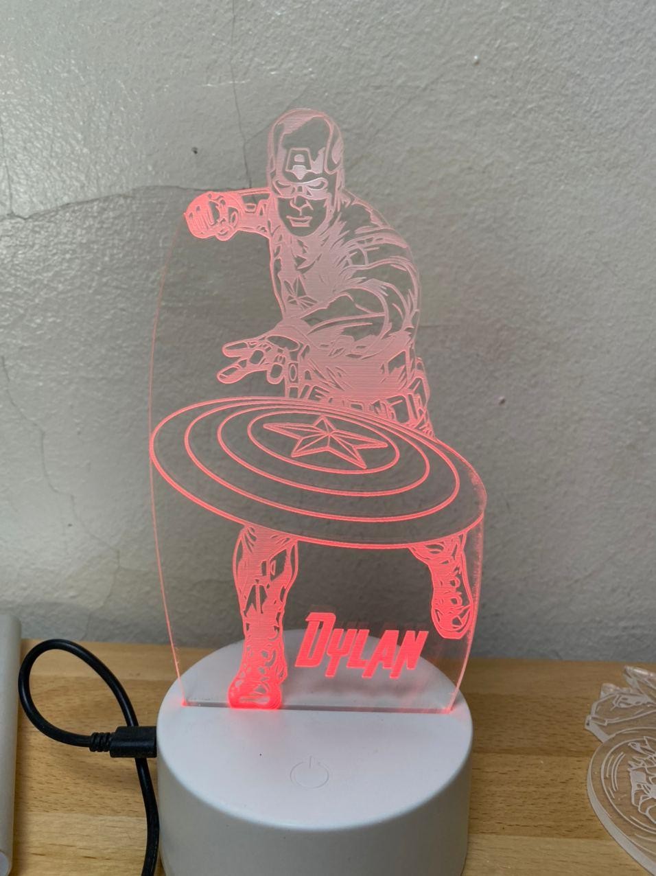 Lampe LED Capitaine America