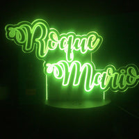 Lampe LED avec deux prénoms