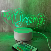 Lampe LED avec prénom