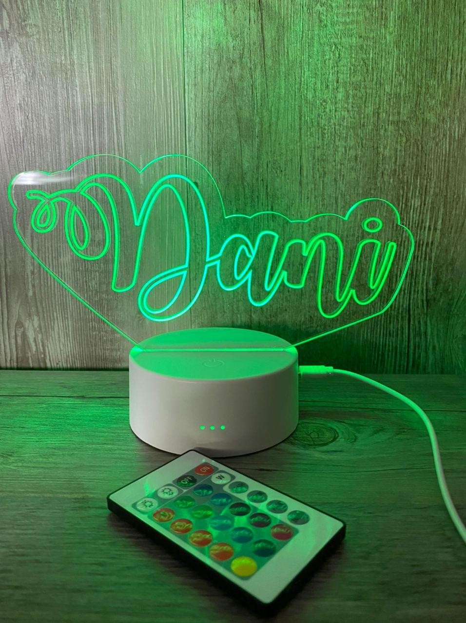 Lampe LED avec prénom