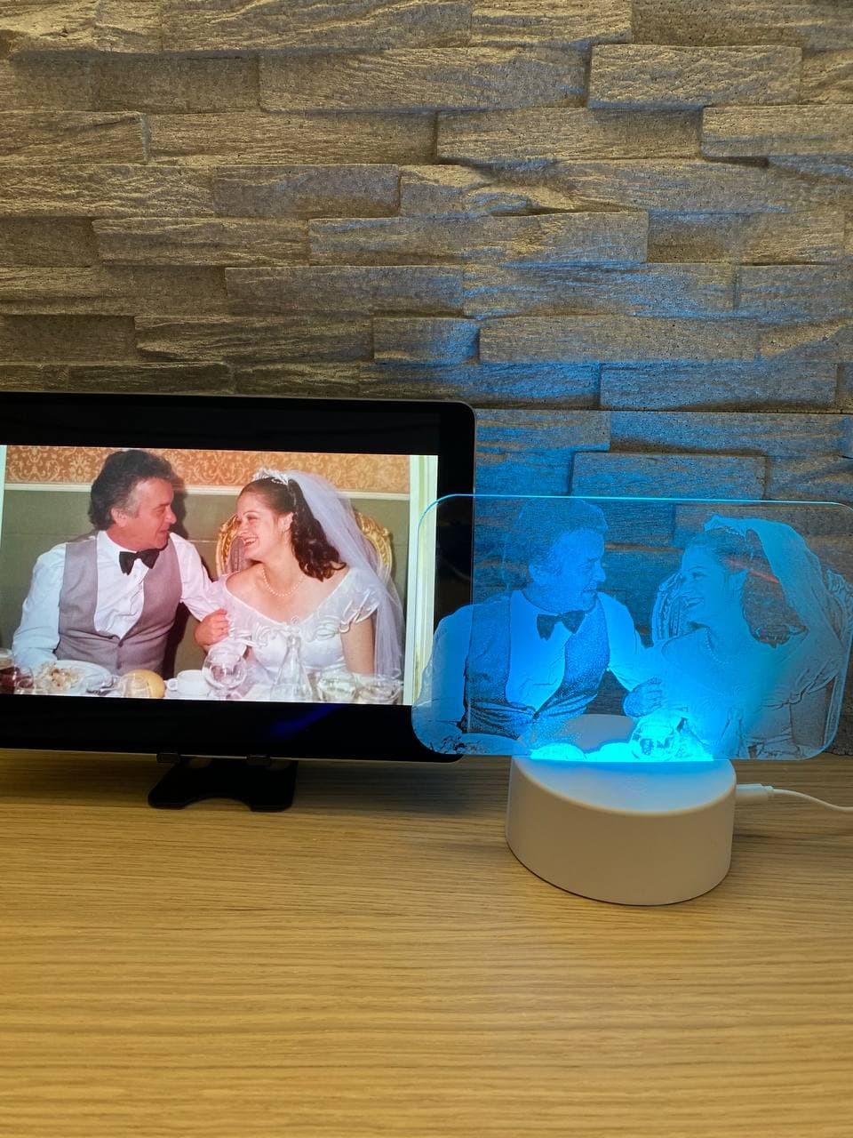 Lampe LED avec photo, notre cadeau le plus spécial