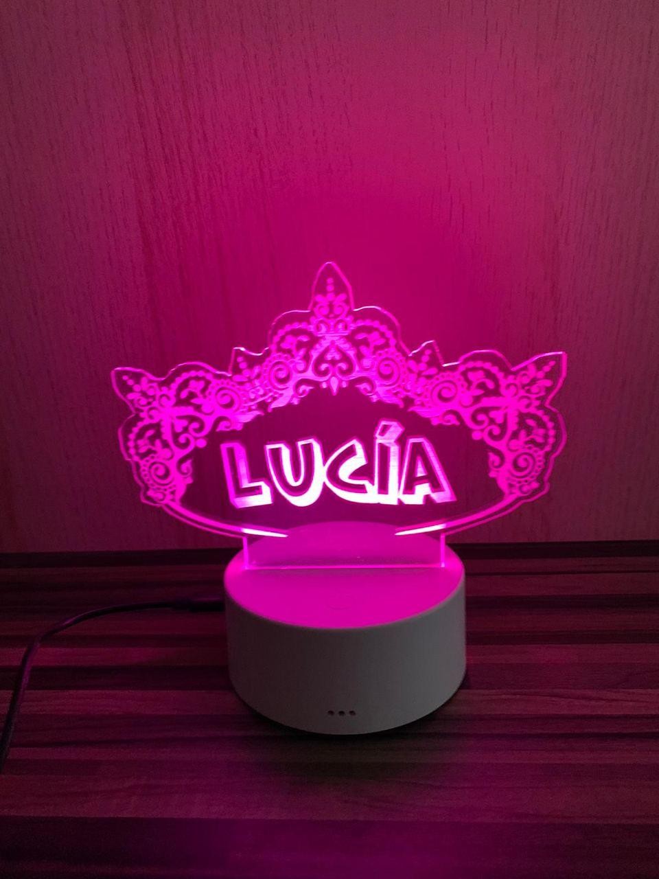 Lampe LED couronne de princesse