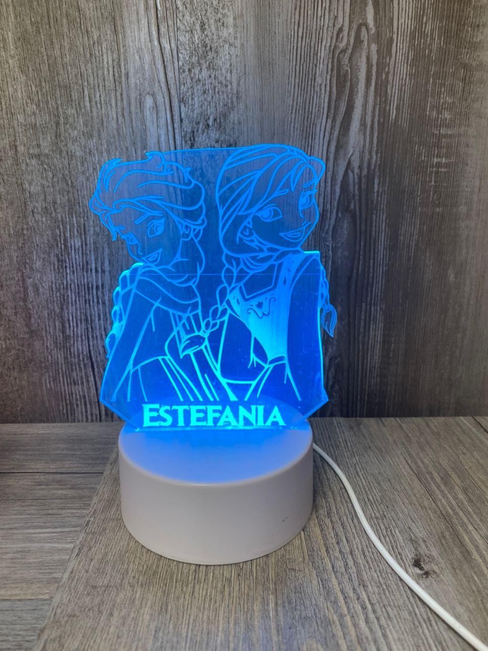 Lampe LED Elsa et Anna La Reine des Neiges