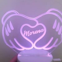 Lampe LED mains de Mickey Mouse