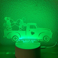 Lampe LED Mickey et Minnie en camionnette