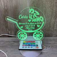Lampe LED naissance garçon personnalisée