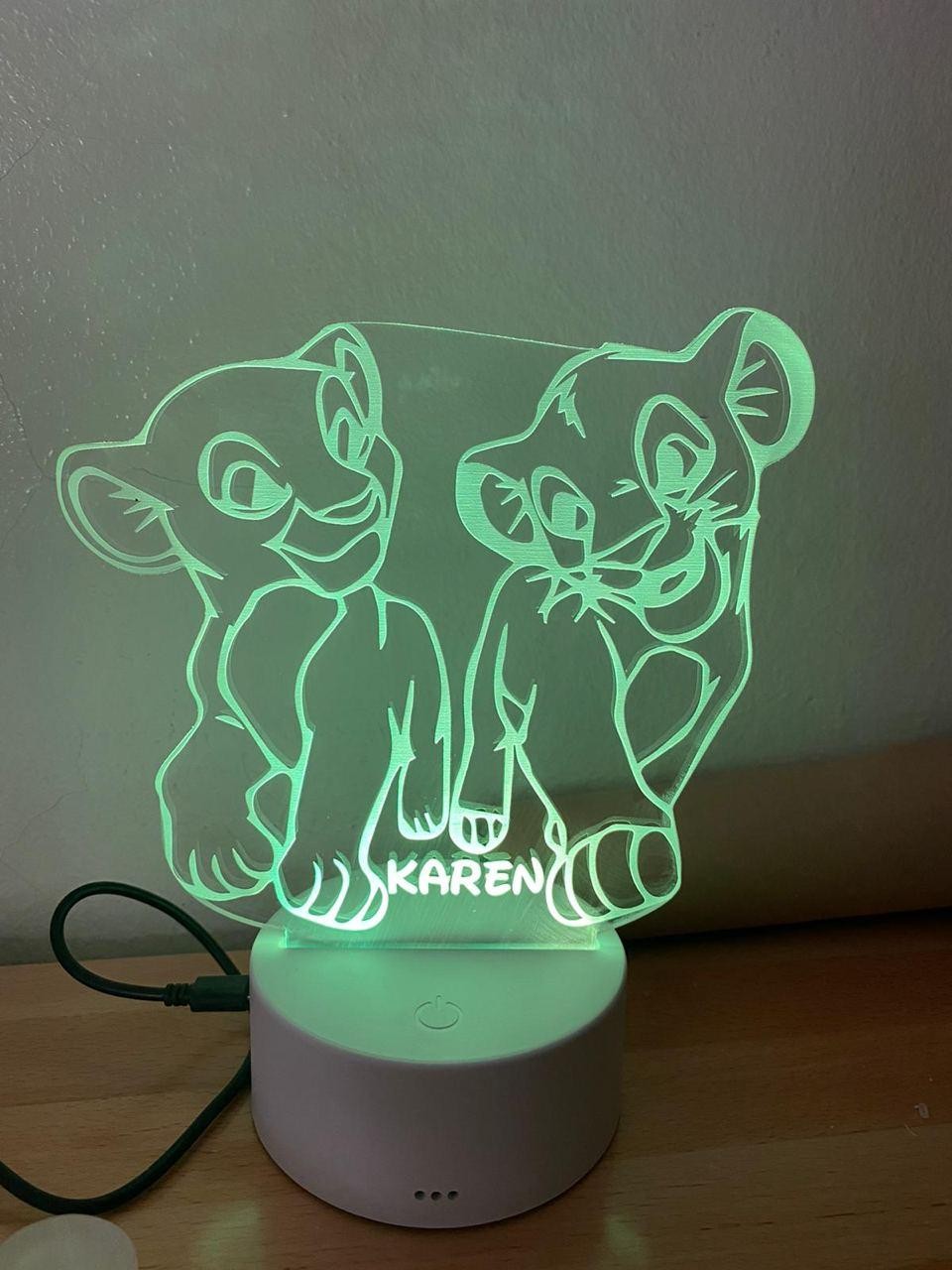 Lampe LED Nala et Simba du Roi Lion