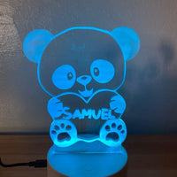 Lampe LED panda amoureux